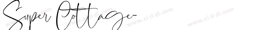 Super Cottage字体转换